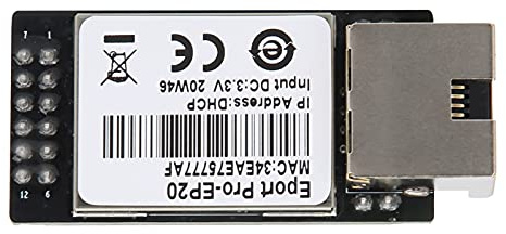 Segrehy Seriell-zu-Ethernet-Modul Industrietauglicher TTL-Netzwerkserver Hochgeschwindigkeits-Seriell-zu-Ethernet-Konverter für Linux-System Kunststoff EP20