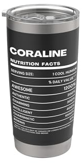 Coraline Durchschnittliche Nährwerte Name Doppelwandiger Edelstahl-Thermobecher