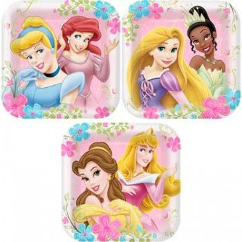 Disney's Fanciful Princesses Square Dessert Plates