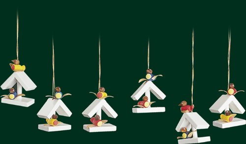 Rudolphs Schatzkiste Christmas tree decoration bird house tree decoration Baumbehang Seiffen Christmas tree 4cm Erzgebirge NEW