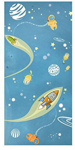 Apalis Magnettafel No.MW16 Buntes Weltraumtreiben Memoboard Design Hoch Metall Magnet Pinnwand Motiv Wand Stahl Küche Büro, Größe HxB: 78cm x 37cm