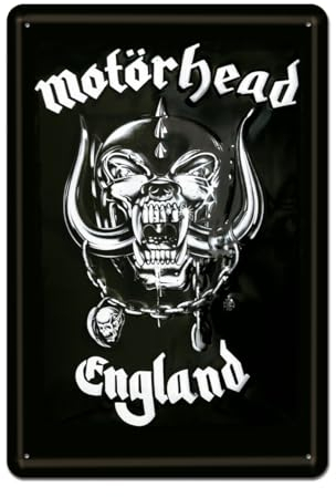 Logoshirt® Motörhead Logo Blechschild I Metall-Schild mit klassischem Retro-Motiv in 3D I 20x30cm Rock 'n' Roll Retro-Schild I langlebiger Druck & Lizenziertes Originaldesign