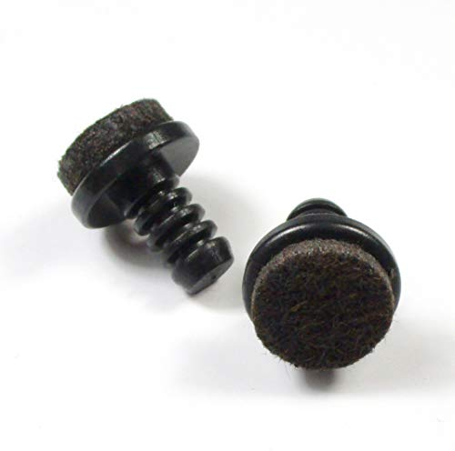 Ajile® - 16 Stck. - Filzgleiter mit 6 mm Durchm. Zapfen - 14 mm Durchmesser Kunststoff Auflage - PIF914-FBA