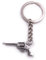 H-Customs Pistolet à Revolver Long Porte-clés Pendentif Argent Métal