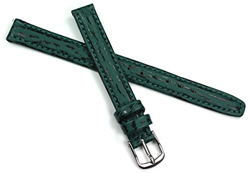 10mm / 10mm ECHT grün deutsche Handarbeit Uhrband Band Germany Haifisch Strap Hai Fisch B164