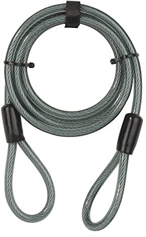 Yale Cavo di sicurezza per bici e moto YC1/10/220/1, lunghezza 2200 mm, in acciaio flessibile ,rivestito in vinile e ultraflessibile