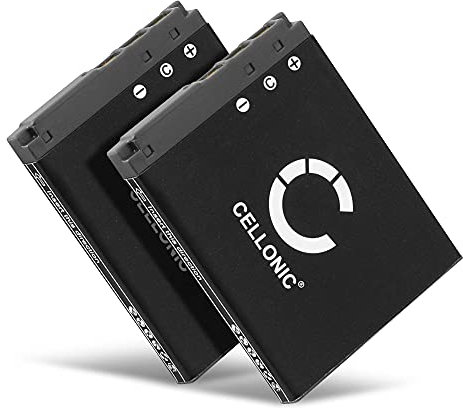 CELLONIC, Battery for Camera, compatible with Sony Cyber-shot DSC-T200, DSC-G3, NP-BD1 (3.7V, 600mAh) 2 Pieces