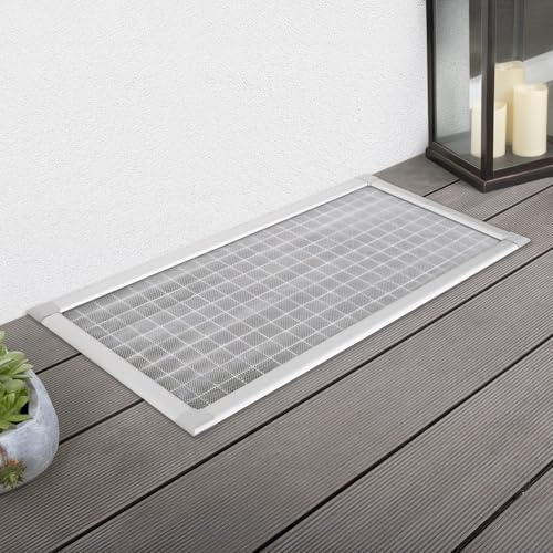 empasa Lichtschachtabdeckung Kellerschachtabdeckung mit Alu-Rahmen 'Profi' | als kürzbarer Selbstbausatz, Material: EVA-Gewebe, Größe: 80 x 150 cm