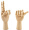WANDIC Art Mannequin Hand, 2 Stück Holz flexibel Linke und rechte Hand, Modell für Skizzieren Zuhause Büro Klassenzimmer Schreibtisch Geschenk, 7 Inches