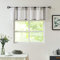 Central Park Schwarz-weiße Küchenfenstervorhang, Querbehang, vertikale Streifen, Wohnzimmer dekorative Stangentasche (137.2 cm B x 38.1 cm L), rustikale Wohnpaneele