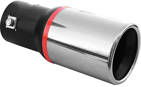 Auspuffblende Endrohr Auspuff Universell Schalldampf Edelstahl Rund bis 52mm Chrom AutoHobby