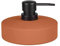 WENKO Seifenspender Mod. Avellino, Keramik Seifendosierer 380 ml mit Soft-Touch Oberfläche, Ø 10,5 x 12,5 cm, nachfüllbar, Terracotta