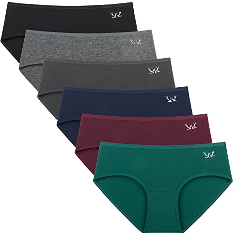 Cholewy Cotton Underwear for Women, Full Coverage Knickers, 6 Pack | 95% cotton, soft and breathable fabric, comfortable fit, flexible stretch waistband, multipack for everyday wear