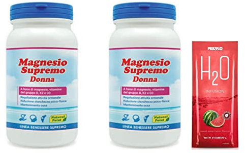 Magnesio Supremo Donna 150 gr (pack 2 pezzi) - magnesio + vitamine b k D3 + Omaggio in Foto
