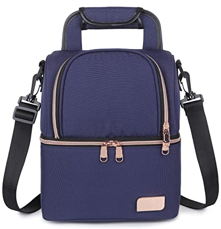 Meichoon Baby Bottle Cooler Bag Waterproof Breast Milk Freezer Baby Food Insulation Maternity Backpack Double Layer Fresh Keeping Portable Lunch Box for Women Men Kids UH12 Blue