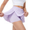 DIASHINY 2 in 1 Flowy Frauen Laufhose Gym Yoga Sport Workout Lokomotive Spandex Freizeit Sport Rock Sommer Lavendel XL