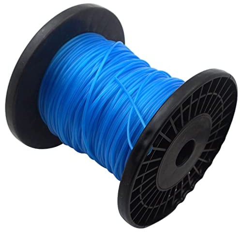 Zeqeey 1,6 mm x 100 m Fäden Trimmerfaden Mähfaden Rund Nylon für Garten Rasentrimmer und Elektro-Trimmer, Blau G16X