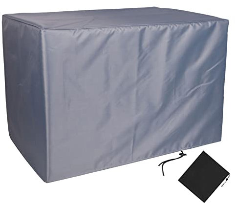 YSUEFIJO Housse Salon de Jardin Exterieur Impermeable 270x180x90cm Housse de Protection Salon de Jardin Carre Rectangulaire Anti-poussière Imperméable Anti-UV 420D Tissu Oxford Gris Clair