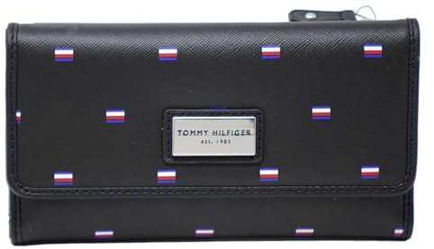 Tommy Hilfiger Geldbörse mit Reißverschluss, Geldbörse, Kartenhalter, Reisepass und Impfkarte, rot, one size, Zeitgenössisch