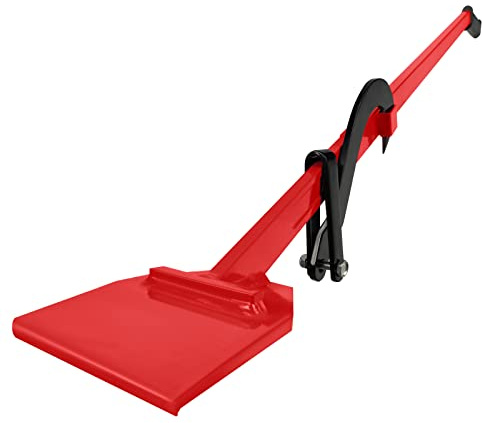 Aufun Profi Fällheber zum Baumfällen 130cm Geschmiedeter Kantheber mit Wendehaken, Ergonomischer max. Belastung 250kg, Stammwender Stammheber (Rot)