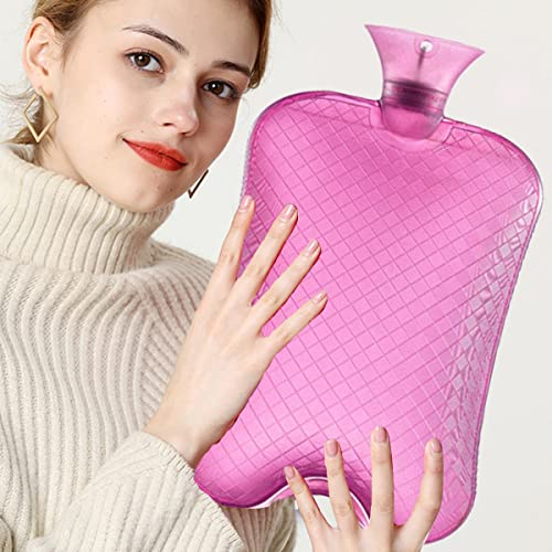 Large Hot Water Bottle, 3L Extra Large Capacity Hot Water Bag, PVC Clear Hot Water Bag for Hot and Cold Compress, Hand Feet Warmer, Neck and Shoulder Pain Relief