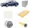 Kit tagliando 5 filtri per Classe C W205 S205 C205 1597CC gasolio 180D 200D