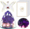 Vera Rosa Eterna in Angel Regalo Mamma, Donna Regalo Compleanno, Conservato Rosa Stabilizzata Fiore Cupola Angel, San Valentino Anniversario Regalo Compleanno per Mamma Moglie Madre Fidanzata Nonna