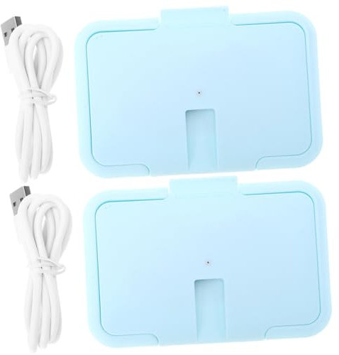 SAFIGLE 2stücke Feuchttuchwärmer Tragbarer Reise Auto Taschentuchwärmer Bpa-freier Abs Konstante Temperatur Warmes Feuchttuch Für Babypflege Zuhause Und Unterwegs