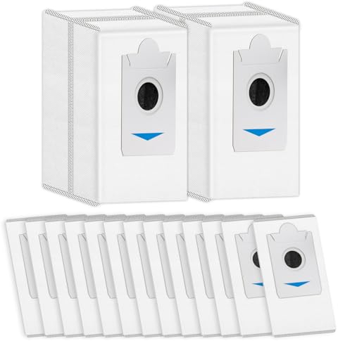 (15 Pezzi) X2 Omni Sacchetti di Ricambio Compatibili con Aspirapolvere Robot ECOVACS DEEBOT X5 Omni/ X5 Pro Omni/ X2/ X2 Omni/ T30S AI/ DEX86, con Strato Filtro ai Carboni Attivi,Sacchetti usa e Getta