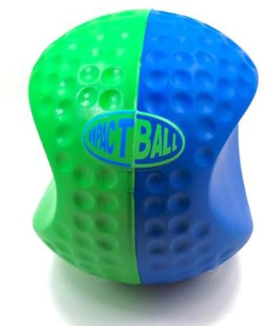 Impact Ball - Golf Swing Trainer Aid - Medium (Blue/Green) - Perfect Your Golf Swing and Lower Your Scores!