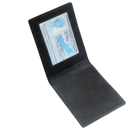 DUO DUFFEL Porte-carte d'identité en cuir véritable pour mandat de police et de sécurité
