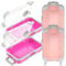 EXCEART 4pcs Mini Suitcase Makeup Storage Box for Women Travel Cosmetic Case with Stylish Design for Organizing False Eyelashes and Beauty Tools Portable Makeup Carrying Case