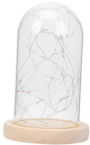 PRETYZOOM 1stück Glass Dome Decor Basis Für Stimmungsvolle Raumgestaltung Und Festliche Anlässe Kupferdrahtlicht Für Zuhause Und Dekoration