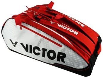 VICTOR Schlägertasche Multithermobag Badminton Tennis Squash Tasche, Rot/Weiß
