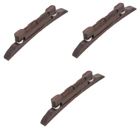 ifundom 3pcs Mandolin Bridge Replacement Flat Top Mandolin Accessories for String Compensated Setup Parts for Acoustic Use