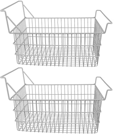 Depisuta Bacs de Rangement pour Congélateur, Paniers de Rangement en Fil Métallique, Paniers de Congélateur, Paniers en Fil Métallique pour Congélateur, pour Cuisine, Garde-Manger,
