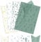 Larcenciel Seidenpapier 60 Blatt, Grün Seidenpapier Verpackungsmaterial zum Basteln, Geschenkpapier mit Botanisches Muster, Packseide Transparentpapier für Geburtstag Hochzeit Ostern Party (50x35CM)