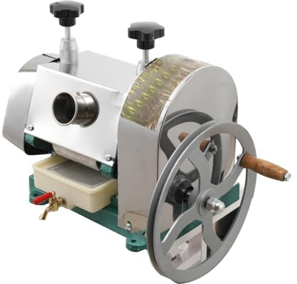 Cozyel Commercial Manual Sugarcane Juicer Sugar Cane Press Extractor Squeezer 50KG/H Manual Sugar Cane Ginger Press Juicer Handwheel Manual Juice Machine, Sugar Cane Presser Manual Sugar Cane machine
