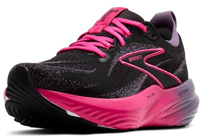 Brooks Women’s Glycerin 22 Neutral Running Shoe, Black/Montana/Fuchsia, 4 UK