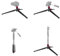 Mini Treppiede per Fotocamera, Mini Treppiede da Tavolo, Supporto per Treppiede da Tavolo in Alluminio Foro per Vite da 3/8 Pollici, Carico Fino a 10 Kg per Monopiedi per