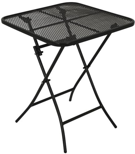 DEGAMO Gartentisch Bistrotisch RIVO 60x60cm quadratisch, klappbar, Farbe eisengrau, Outdoor