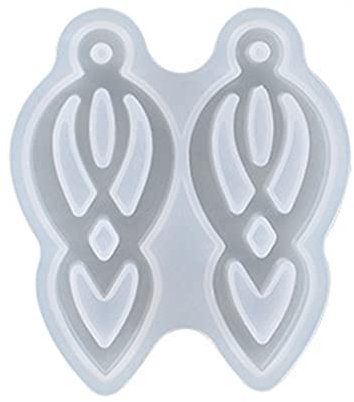 Gießharz-Form aus Silikon für Schlüsselanhänger/Ohrringe, Silikonform für Epoxidharz-Anhänger