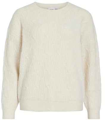 Vila Damen Vilassia O-Neck L/S Cabel Knit Top -Noos Vilassia O-Neck L/S Cabel Knit Top -Noos (1er Pack)