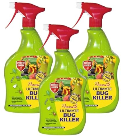 Ultimate Fast Acting Bug Spray 3 x 1 Litre Spray Bundle | Protects Plants, Fruit & Veg | Multi Use Pest Spray