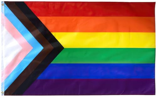 Rainbow Pride LGBTQ Banner - Fade Resistant LGBT Flag for Lesbian Trans Bisexual Outdoor Indoor Party, Garden Parade Festival Decorations (90 X 150cm)