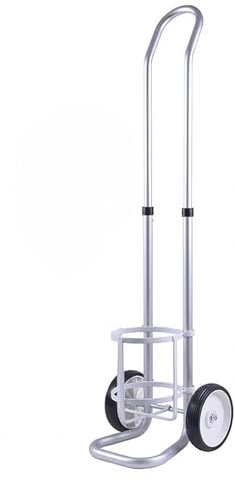 Aluminum Alloy Cylinder Tank Dolly with Casters, Secure Holder for Oxygen and Domestic Gas Cylinders, Easy Mobility Solution