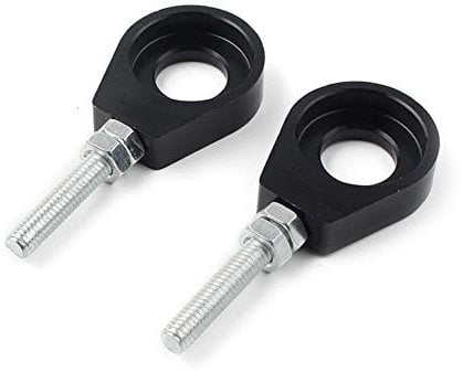 SIKUAI 2 piezas de tensor de bloque de ajuste de cadena CNC para motocicleta de 15 mm y 0,6 '' universal para Pit Quad Dirt Bike ATV, negro