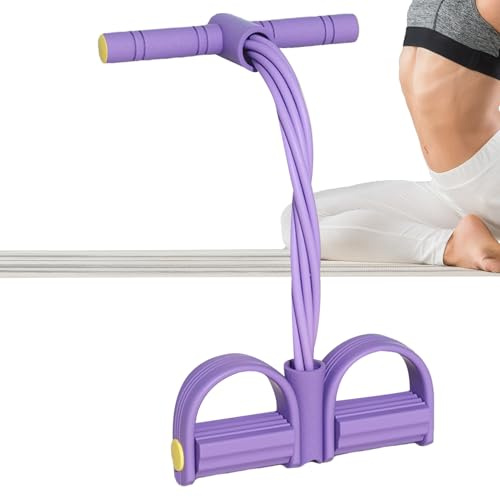 Bauchtrainer - 8-Tube Pedal Widerstandsband | Trainingsgerät Für Beine, Arme Und Rücken | Elastisches Fitnessband Mit Griffen Für Heimtraining Und Yoga