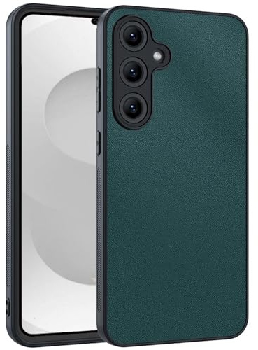 Wigento Handyhülle Ultradünn Glattes Kunstleder für Samsung Galaxy S26 5G TPU Silikon Grün