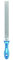 PFERD Werkstattfeile Flachstumpf, 300mm, rechteckige Feile, Kreuzhieb H1 auf drei Seiten, inkl. Ergonomie-Feilenheft, 11210306 – für die grobe Zerspanung und zum Schruppen geeignet